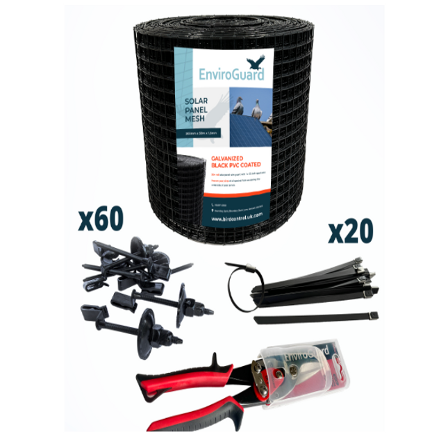 PVC Coated Solar Mesh Bird Deterrent Kit %96 30m