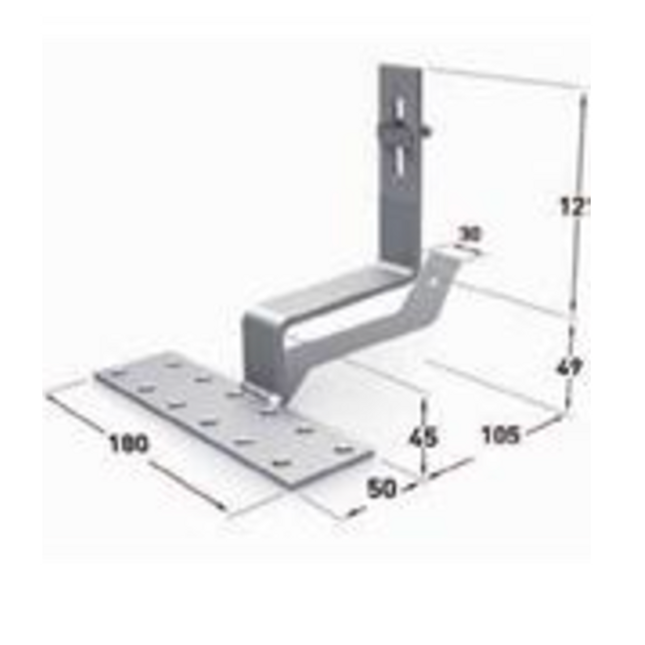 VarioSole Stainless Steel roof hook for Pantiles No Wood Screws