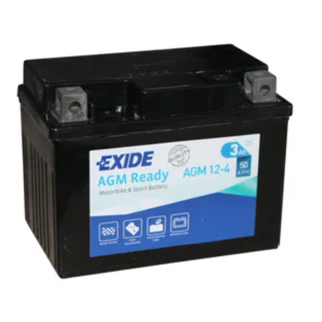 AGM12-4 Exide AGM Ready Motorcycle Battery 12V (4908)