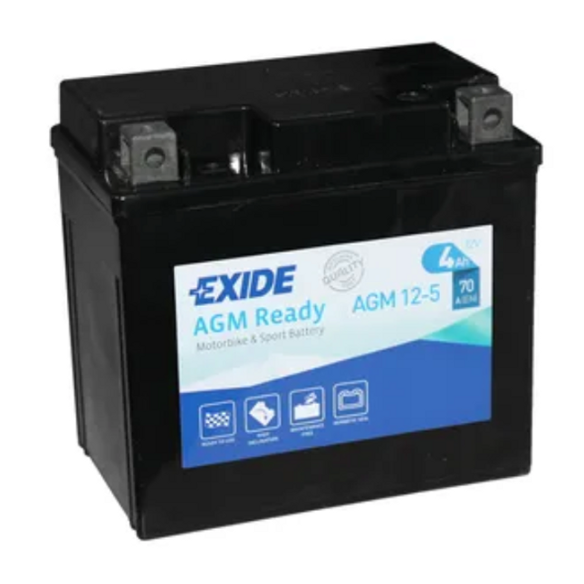 AGM12-5 Exide AGM Ready Motorcycle Battery 12V (4910)