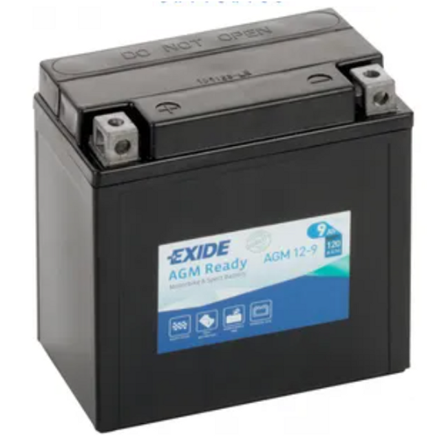 AGM12-9 Exide AGM Ready Motorcycle Battery 12V (4913)
