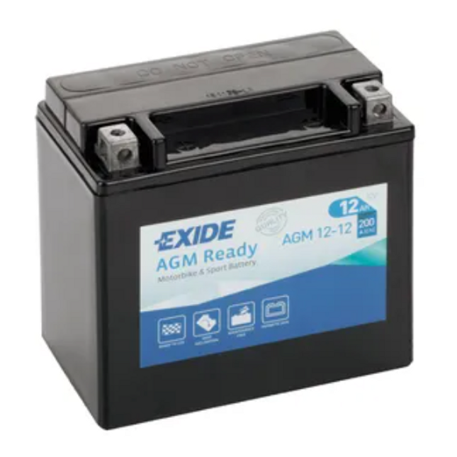 AGM12-12 Exide AGM Ready Motorcycle Battery 12V