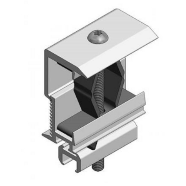 VDV Alu End Panel Clamp for Alu Profile 28-50mm