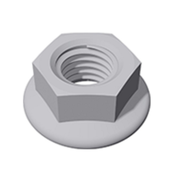 Flange nut M10 with locking teeth