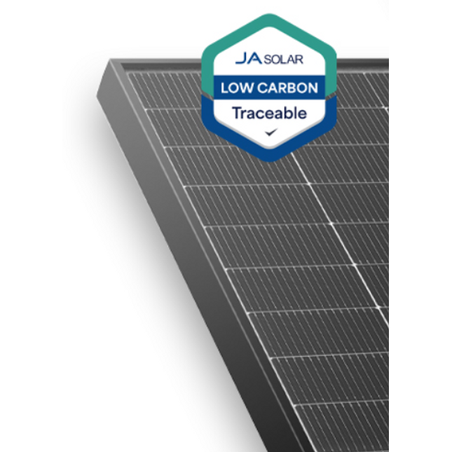 455W N-type Double Glass Bifacial LB Traceable Low Carbon with MC4-EVO2 connectors (Black Frame)