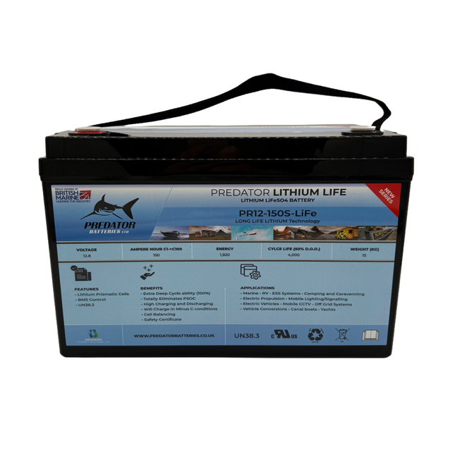 Predator PR12-150S-LiFe 12v 150ah Lithium Life
