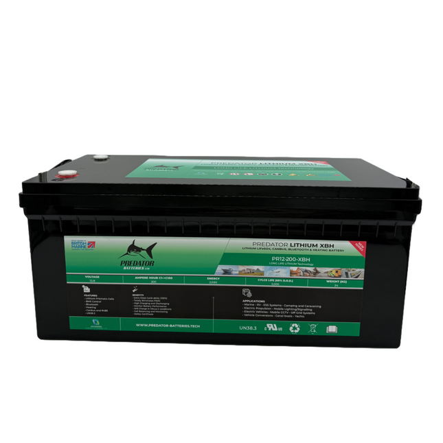 Predator PR12-200-XBH 12v 200ah Bluetooth, Heating And Canbus