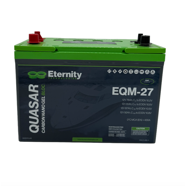 Quasar EQM-BCI27 12v 92ah 430CCA Carbon Nano Rube Gel