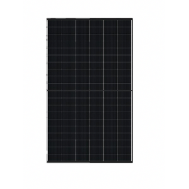 DMEGC Solar 500W Infinity RT 120 Cut Bi-Facial Dual Glass N-type Mono Solar Module - Black Frame/Transparent Backsheet