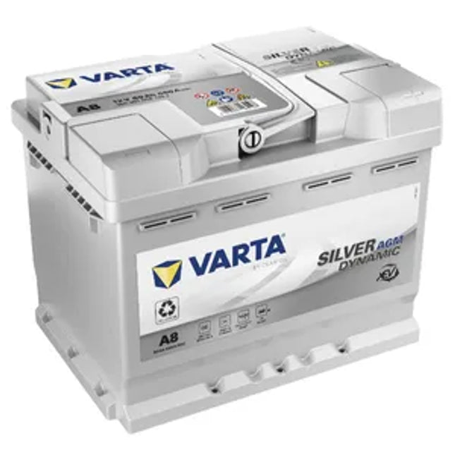 A8 VARTA SILVER DYNAMIC 027 AGM CAR BATTERY 12V 60AH (560901068) - Powerland Renewable Energy