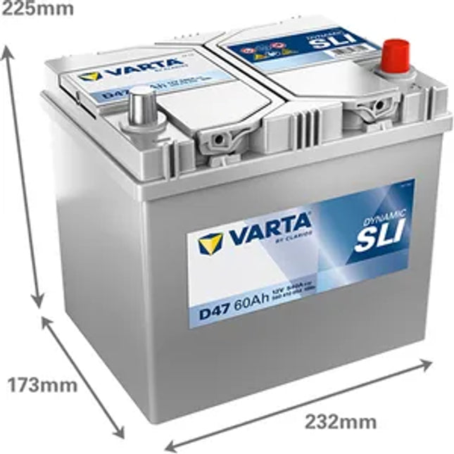 D47 VARTA BLUE DYNAMIC CAR BATTERY 12V 60AH (560410054) (005L)