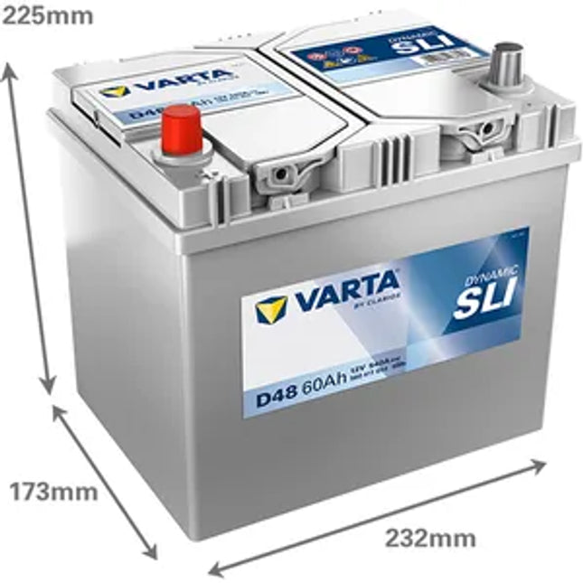 D48 VARTA BLUE DYNAMIC CAR BATTERY 12V 60AH (560411054) (005R)