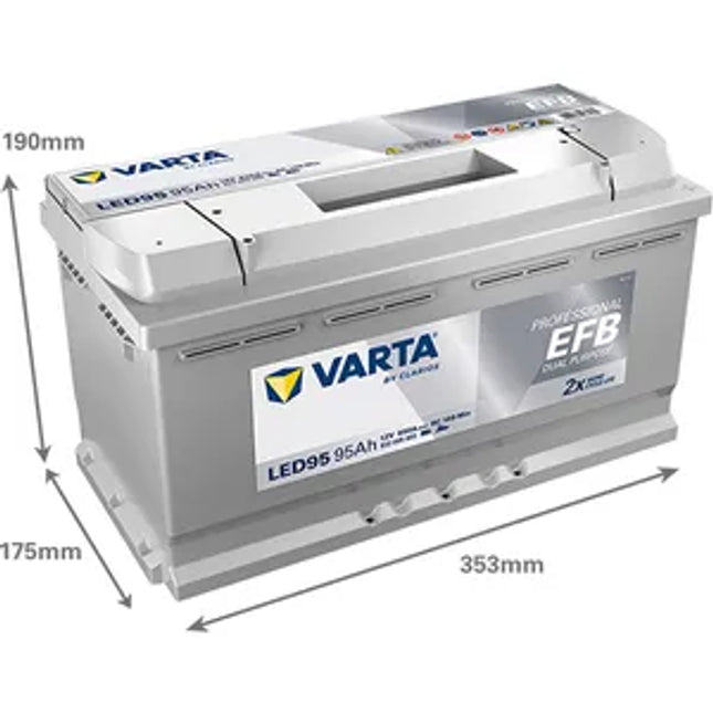 LED95 VARTA PROFESSIONAL DUAL PURPOSE EFB LEISURE BATTERY 95AH (LFD90) (930095085)