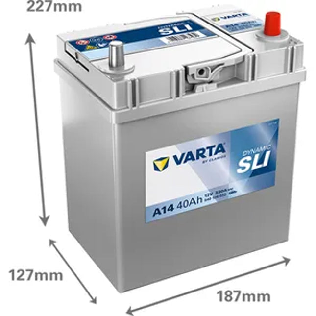 A14 VARTA BLUE DYNAMIC CAR BATTERY 12V 40AH (540 126 033) Type 054 CCA (EN) 330A