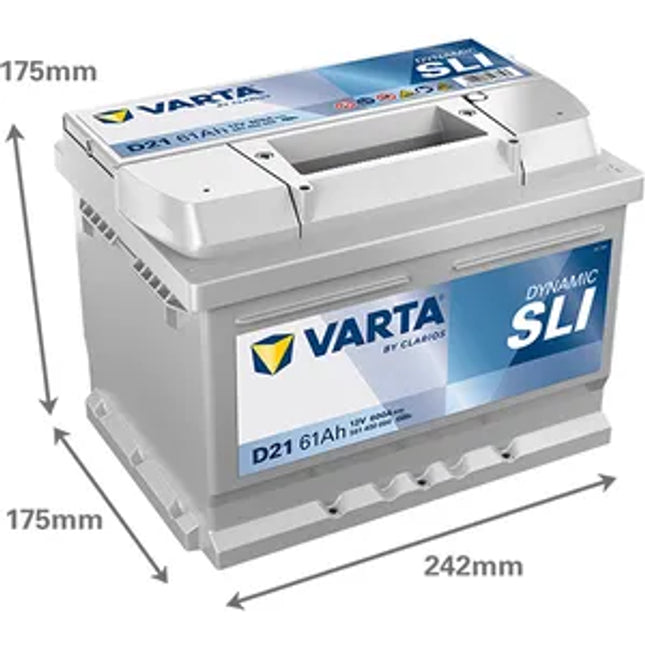 D21 VARTA SILVER DYNAMIC CAR BATTERY 12V 61AH (561400060) (075)