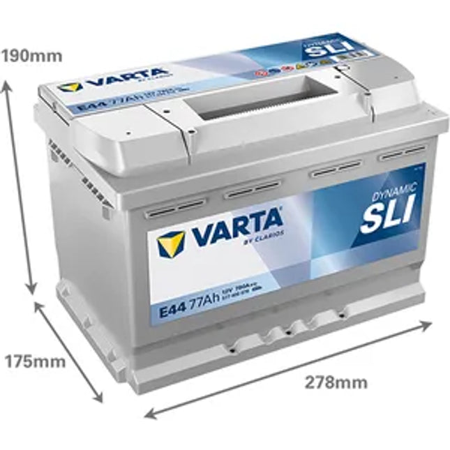E44 VARTA SILVER DYNAMIC CAR BATTERY 77AH (577400078) (096)
