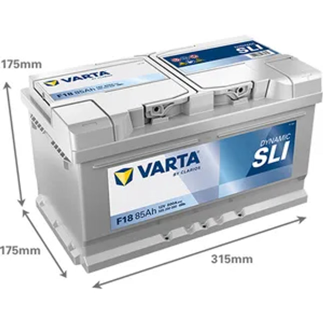 F18 Varta Silver Dynamic Car Battery 85Ah (585200080) (110)