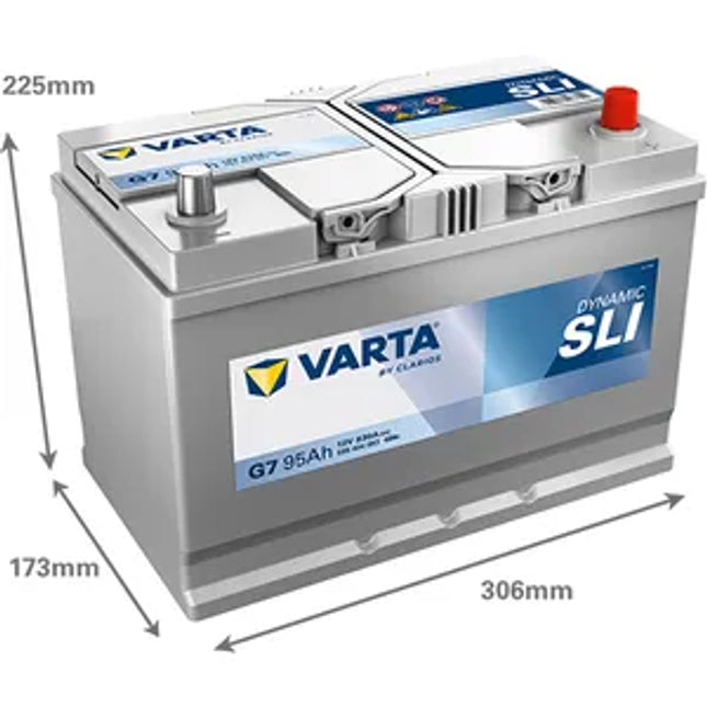 G7 VARTA BLUE DYNAMIC CAR BATTERY 12V 95AH (595404083) (249 335)