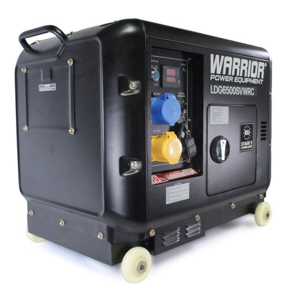 Warrior 5500 Watt Silent Diesel Single Phase Generator with Electric and Remote Start - LDG6500SVWRC - Powerland Renewable Energy
