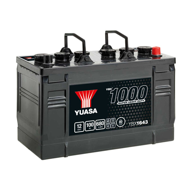 Yuasa YBX1643 12V 100Ah 680A Super Heavy Duty Commercial Vehicle Battery (643HD)-Powerland