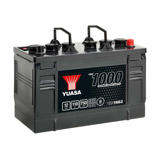 Yuasa YBX1663 12V 110Ah 750A Super Heavy Duty Commercial Vehicle Battery-Powerland