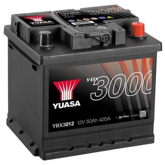 YBX3012 12V 50Ah 420A Yuasa SMF Car Battery Type 012-Powerland