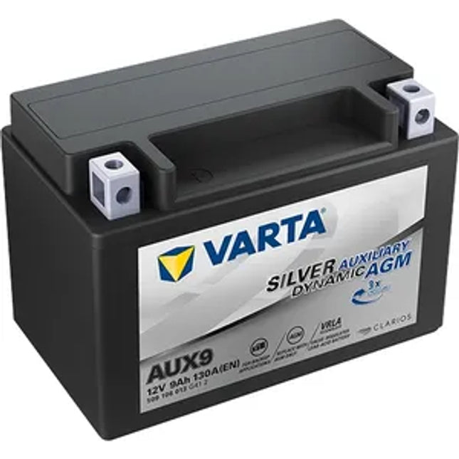 AUX9 VARTA SILVER DYNAMIC AGM AUXILIARY CAR BATTERY 9AH - Powerland Renewable Energy