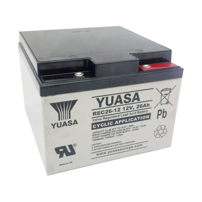 Yuasa REC26-12I (12V 26Ah) Cyclic VRLA Battery-Powerland