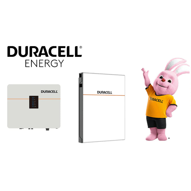 Duracell Energy Dura-i 3.6kW Single-Phase Hybrid & Dura5 5.12kWh Outdoor Battery Storage Kit