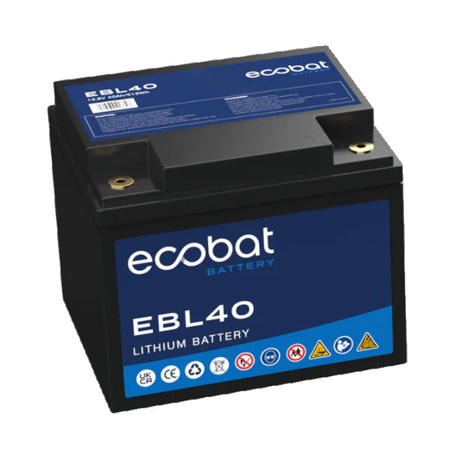 Ecobat Ebl40 Lithium Leisure Battery 12.8V 40Ah