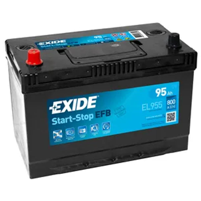 EXIDE 250 EFB CAR BATTERY 95AH EL955 - Powerland Renewable Energy