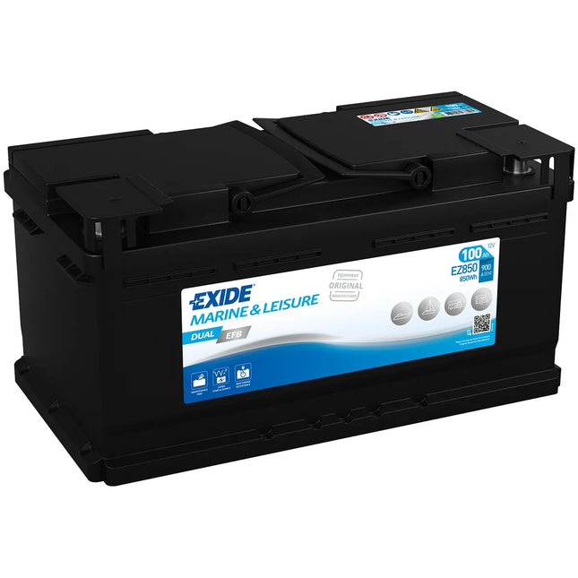 EXIDE EZ850 DUAL EFB LEISURE MARINE BATTERY-Powerland