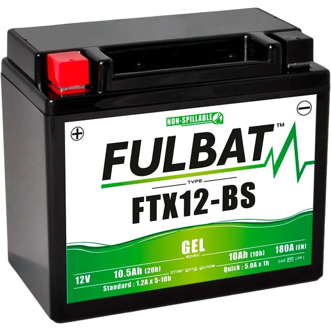FTX12-BS GEL FULBAT MOTORCYCLE BATTERY 12V 10.5Ah 180CCA - YTX12-BS-Powerland