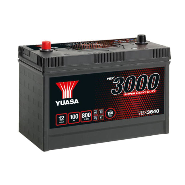 YBX3640 12V 100Ah 800A Yuasa Super Heavy Duty SMF Battery