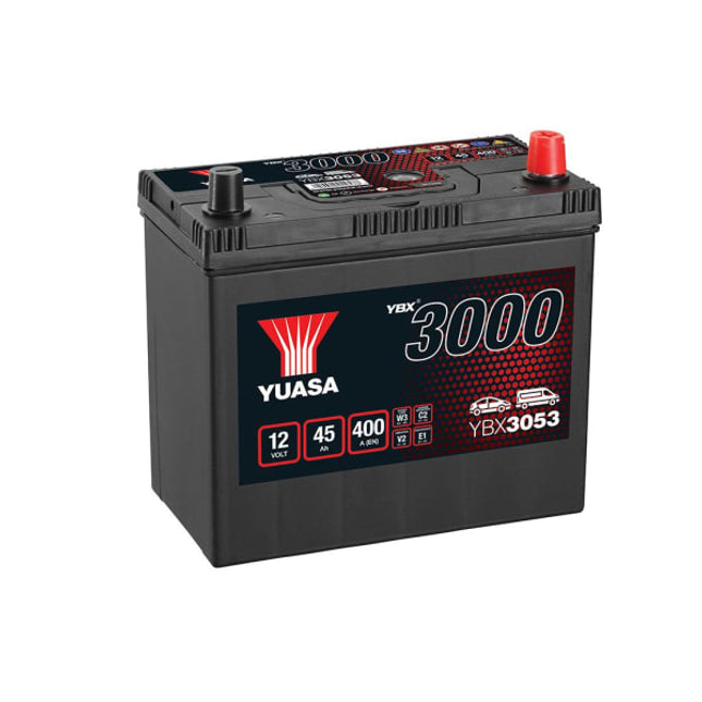 YBX3053 12V 45Ah 400A Yuasa SMF Battery (+Adapter)
