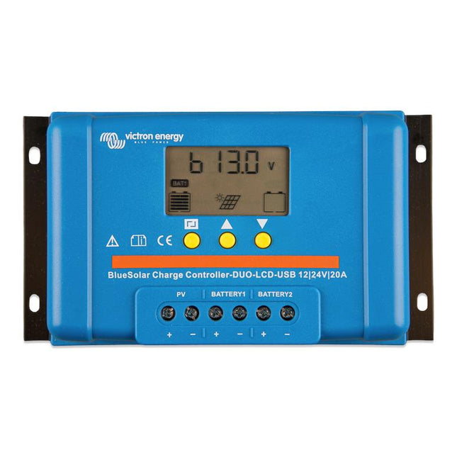 Victron Energy BlueSolar PWM DUO-LCD&USB 12/24V-20A – SCC010020060-Powerland