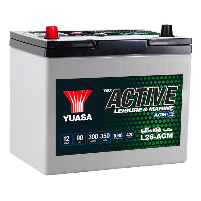 L26-AGM YUASA LEISURE BATTERY 12V 90AH-Powerland
