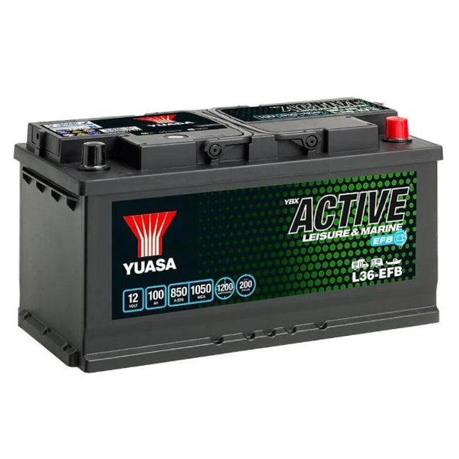 L36-EFB YUASA LEISURE BATTERY 12V 100AH CCA (EN) 850A-Powerland