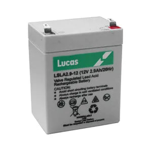 LSLA2.9-12 LUCAS SEALED LEAD ACID BATTERY SLA2.9-12 - Powerland Renewable Energy