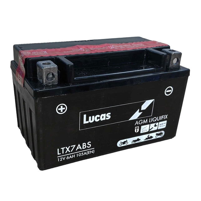 LTX7A-BS LUCAS MOTORBIKE BATTERY 12v 6Ah-Powerland