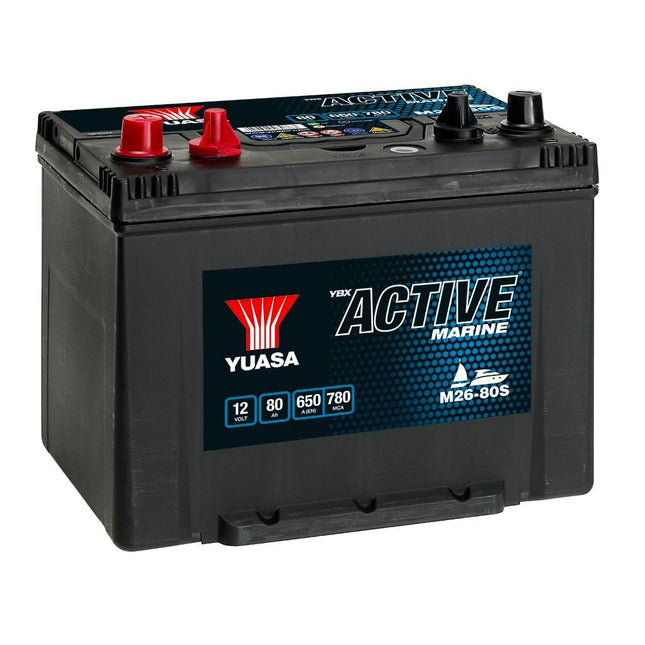 M26-80S YUASA MARINE BATTERY 12V 80AH-Powerland
