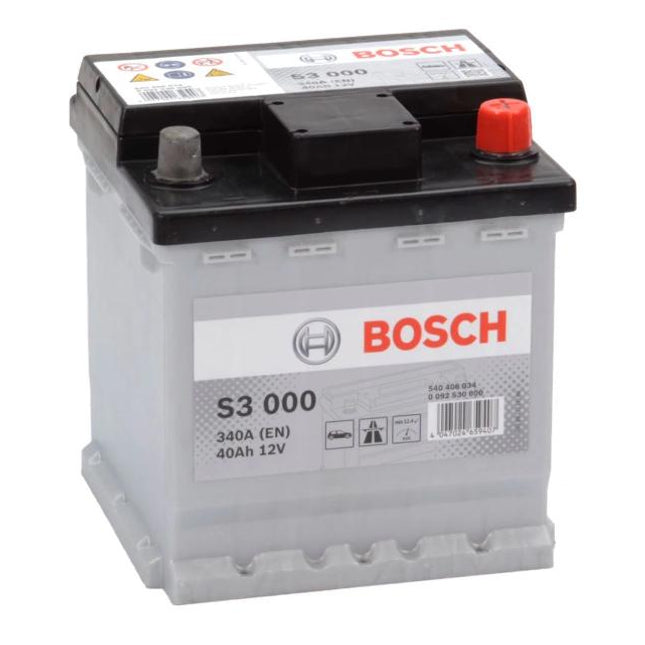 S3 000 BOSCH CAR BATTERY 12V 40AH (CCA 340 amps) Type 002L S3000-Powerland