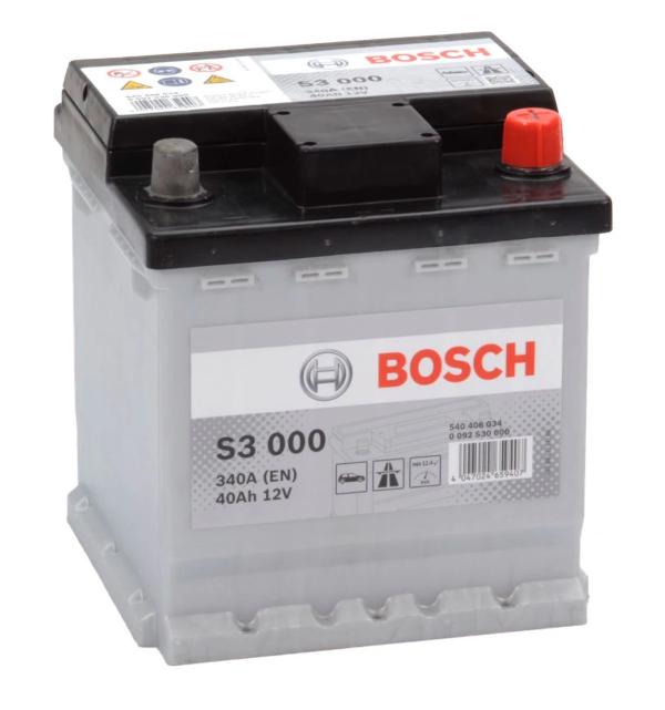 S3 000 BOSCH CAR BATTERY 12V 40AH (CCA 340 amps) Type 002L S3000-Powerland