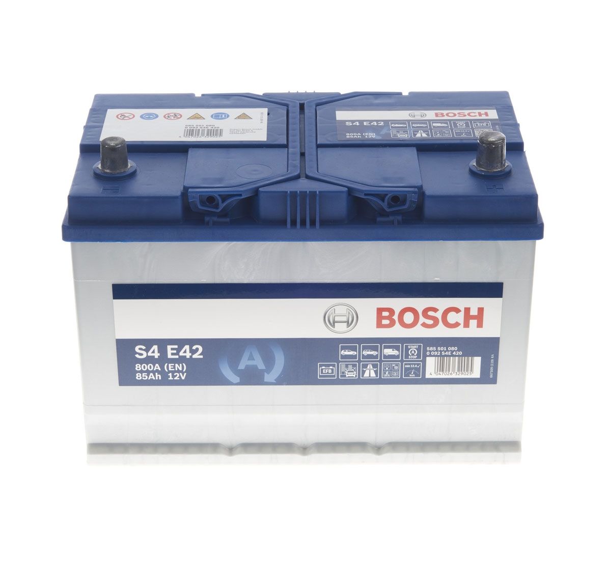 S4 E42 BOSCH CAR BATTERY 12V 85AH TYPE 249 EFB S4E42-Powerland