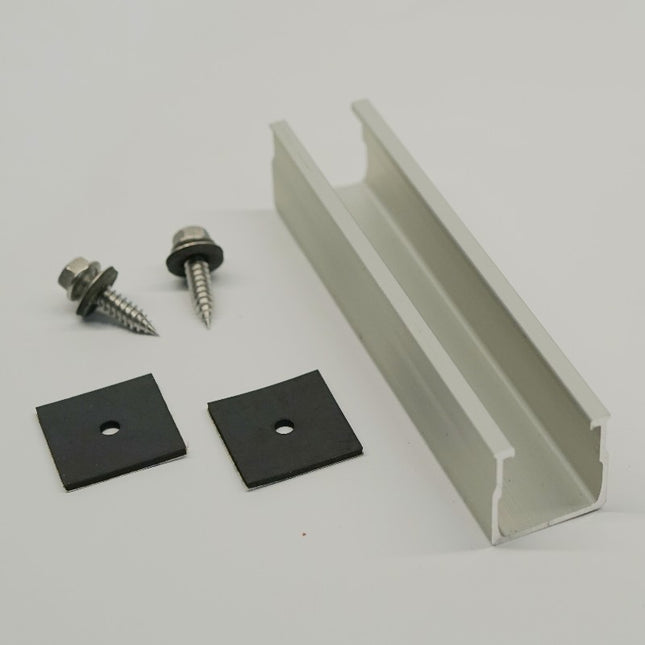 Fastensol 140mm Mini Rail - Landscape for Metal Trapezoidal Roofs