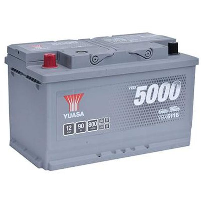 YBX5115 YUASA SILVER HIGH PERFORMANCE CAR BATTERY 12V 90AH-Powerland