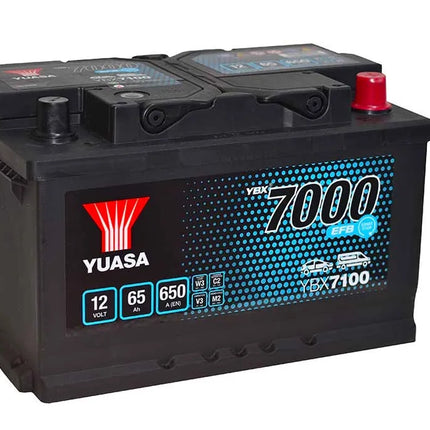 YBX7100 YUASA EFB START STOP CAR BATTERY 12V 65AH