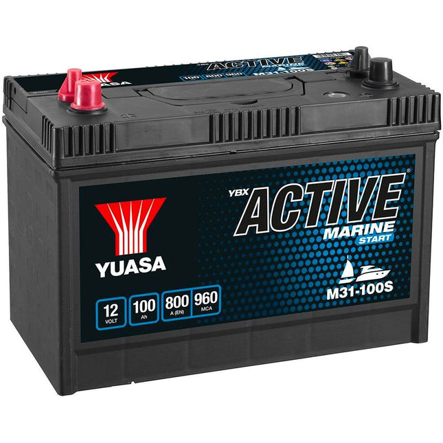 M31-100S YUASA MARINE BATTERY 12V 100AH-Powerland