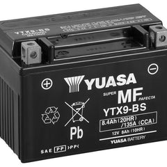 YUASA YTX9-BS MF MOTORCYCLE BATTERY 12V 8Ah 135CCA-Powerland