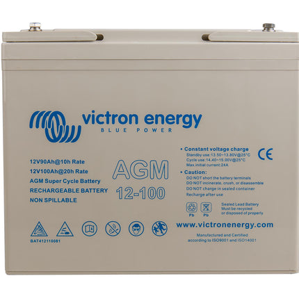Victron Energy AGM Super Cycle Battery 12V 100Ah (M6) – BAT412110081-Powerland
